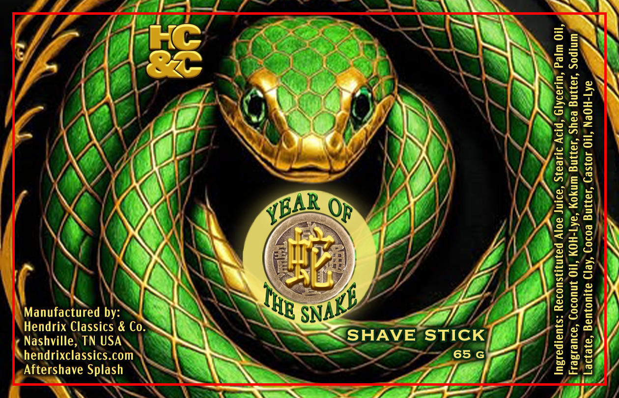 Year of the Snake Artisan Shave Stick